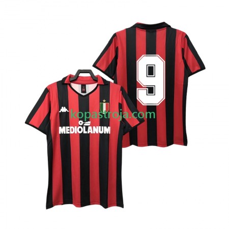 Billiga Fotbollströjor AC Milan 9 1989 Retro Hemma tröja 1988 Kortärmad